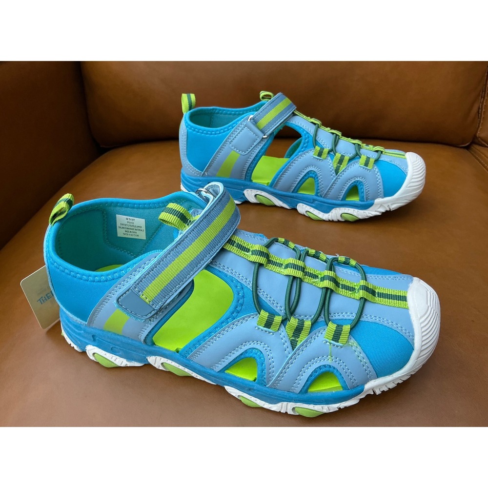 Thereabouts TH Rift Sandal Kids 4M Teal New Closed Toe Bungee Strap 010-0133